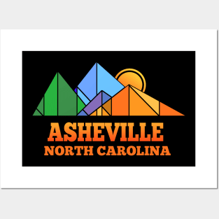 Retro Asheville T Shirt for Men Women and Kids Posters and Art